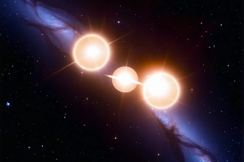 El Misterioso Baile Cósmico de un Sistema Estelar Triple a 3,080 Años Luz
